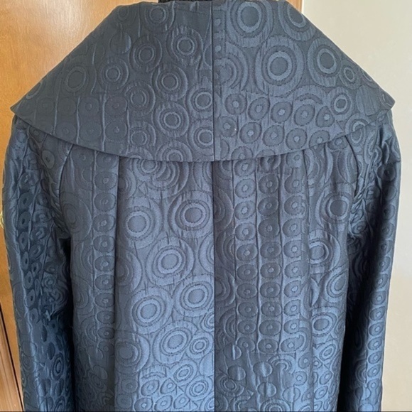 Classiques Entier Black Lightweight Quilted Retro Evening Pea Coat Medium NWOT - Picture 8 of 13